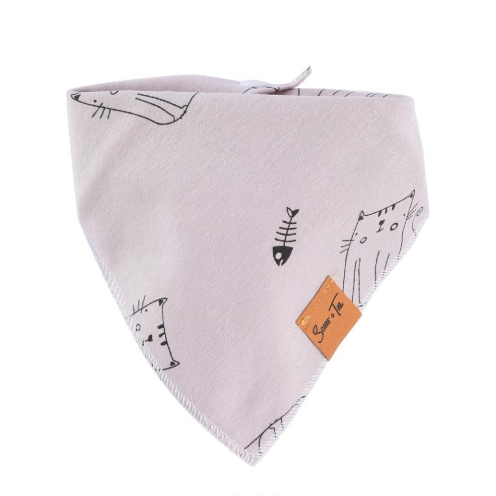 NEW Scarf+Tail Friendly-feline Dreamy Tones Scarf w/Snap Closure